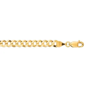 14K Yellow Gold 4.7mm 14.7 Grams Comfort Curb Chain 24 Inch