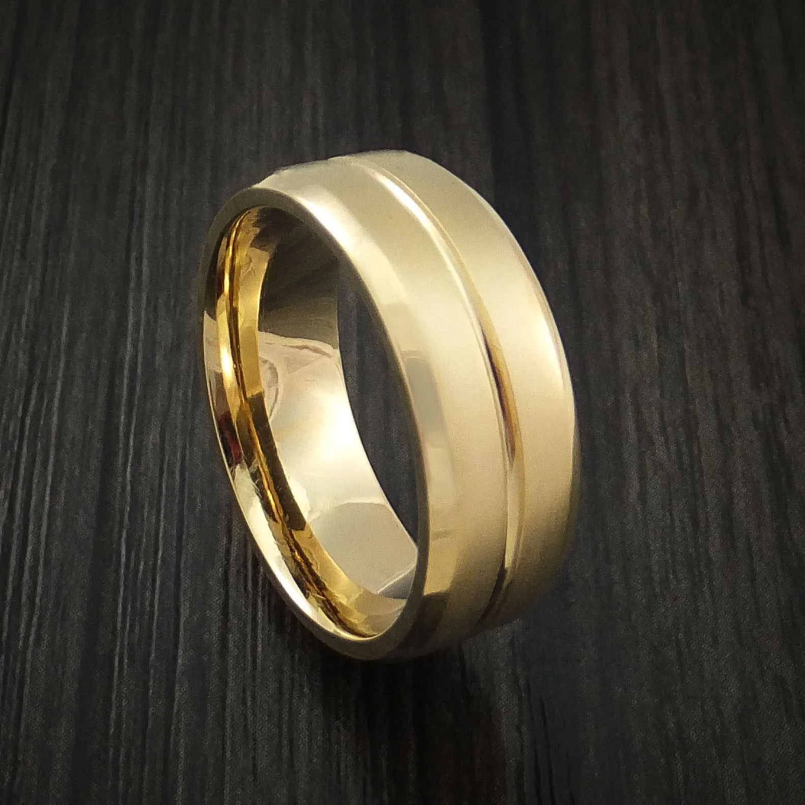 14K Yellow Gold Classic Style Wedding Men's Band Custom Made