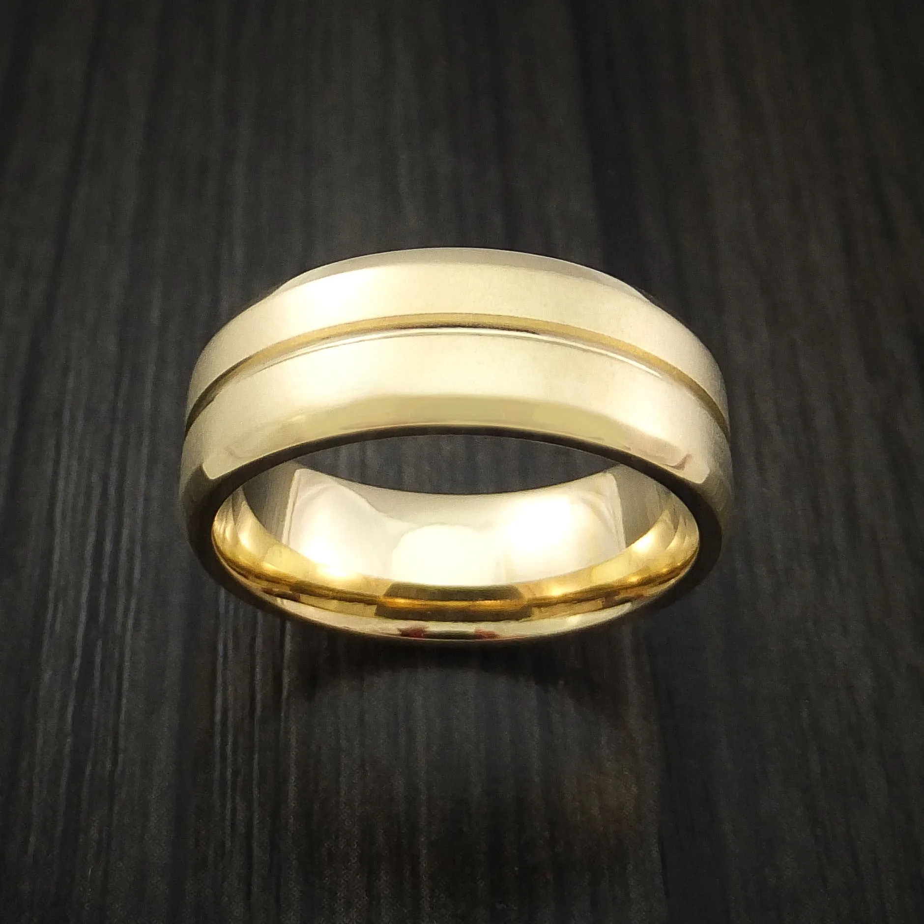 14K Yellow Gold Classic Style Wedding Men's Band Custom Made