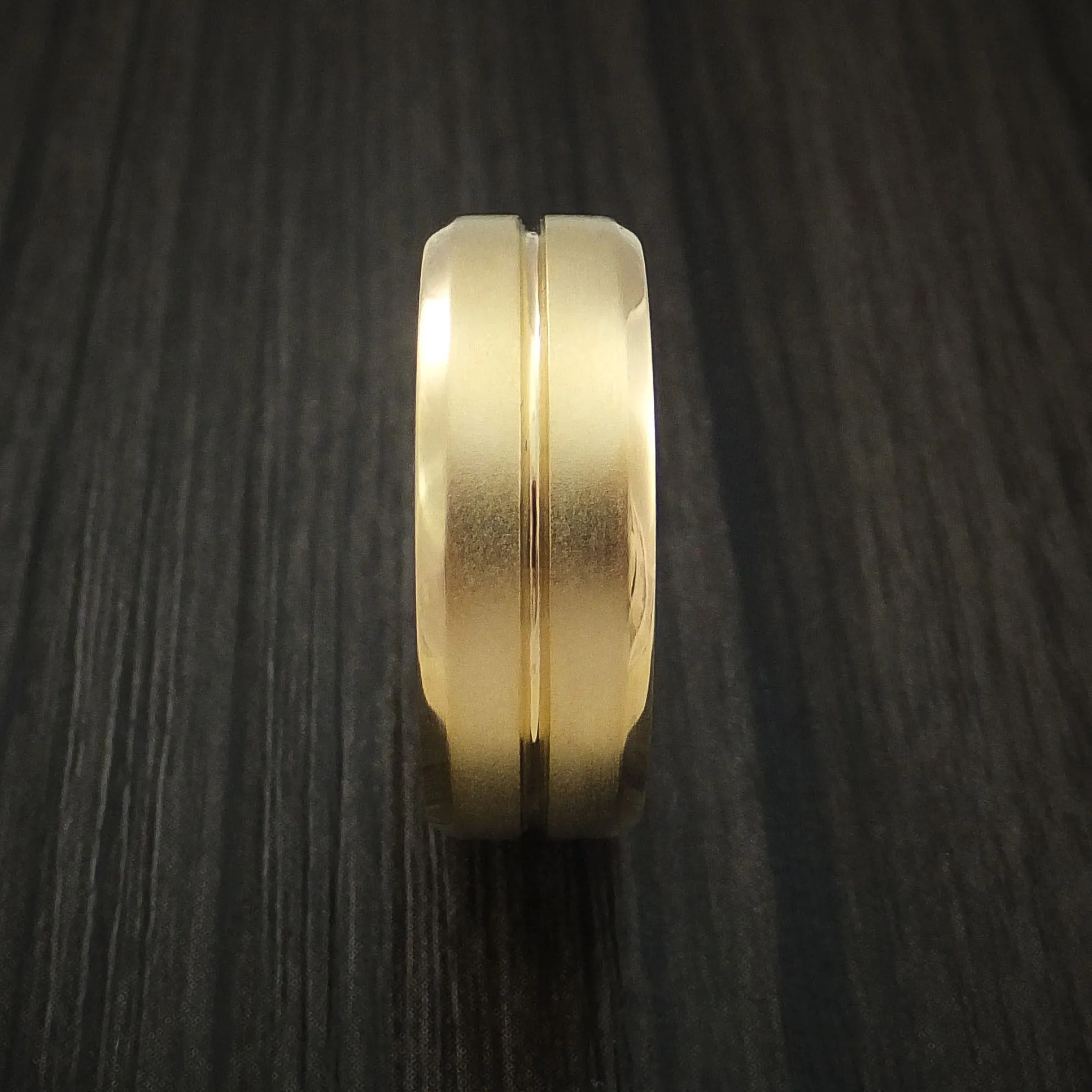 14K Yellow Gold Classic Style Wedding Men's Band Custom Made