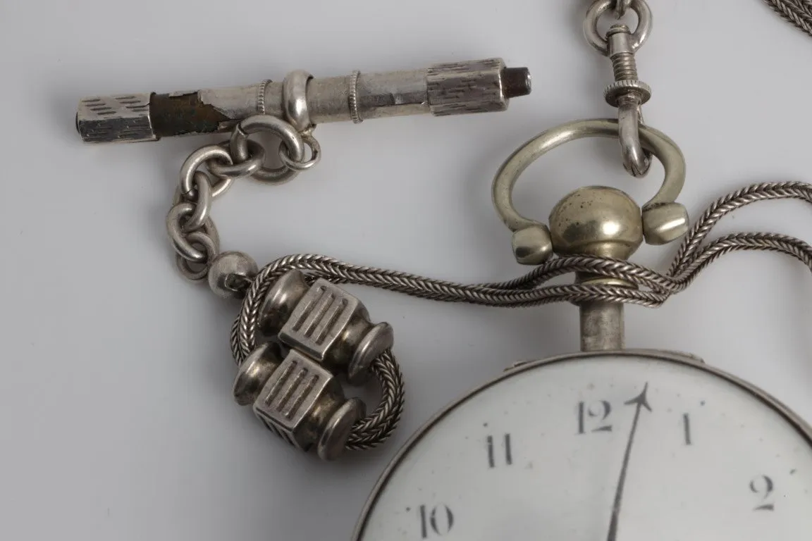 223 Year Old Antique Georgian Sterling Cased Pocket Watch Year 1797