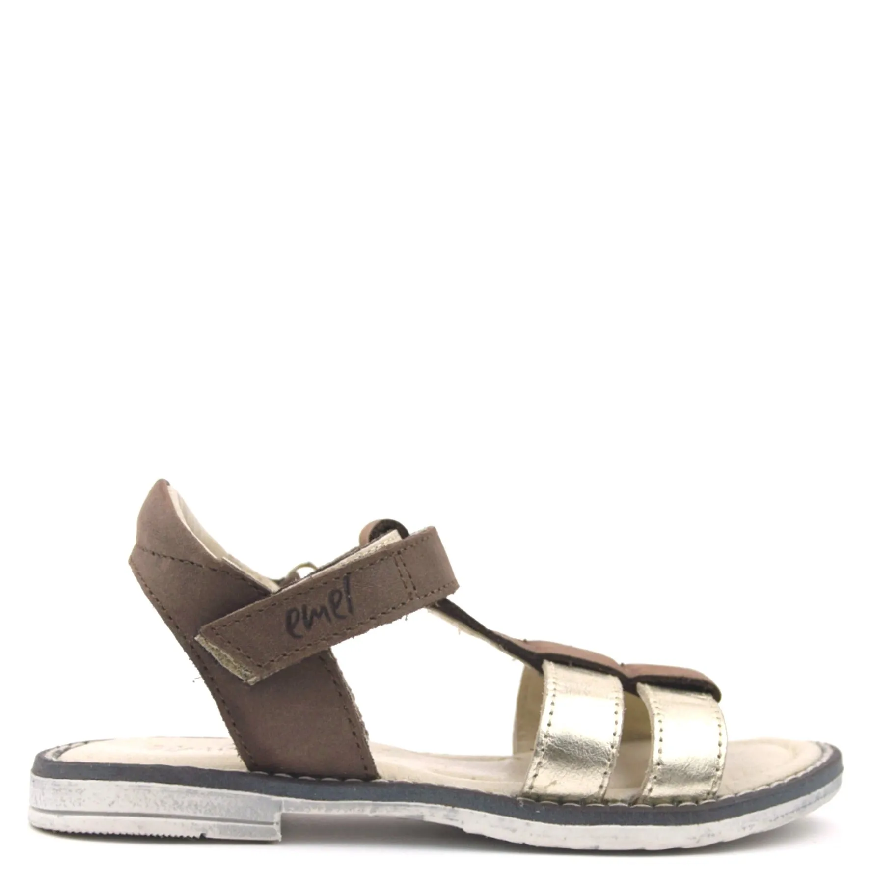 (2568-8) Emel brown/gold sandals