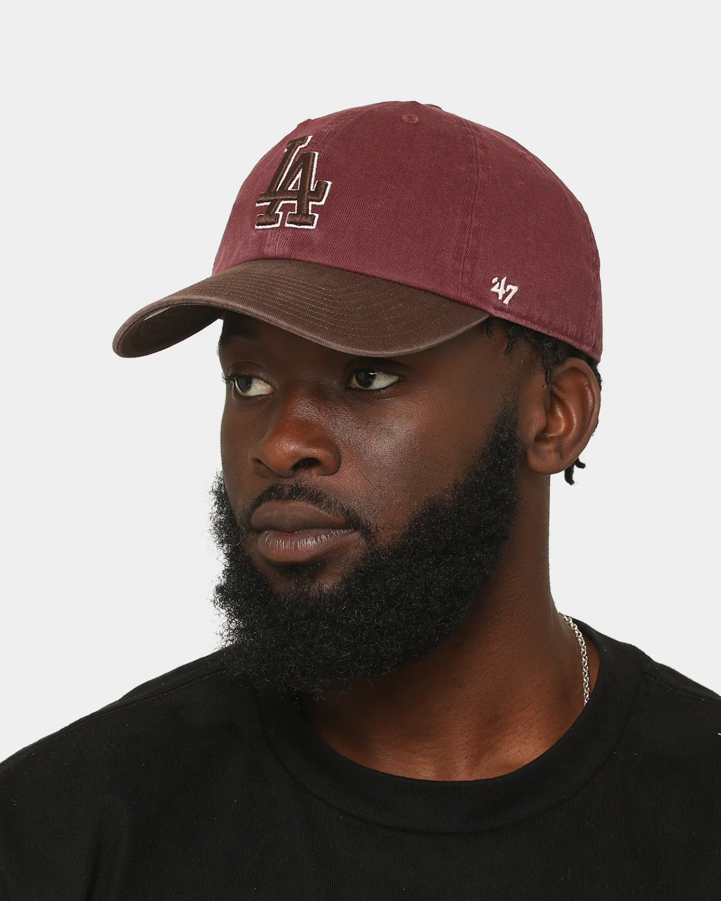 47 Brand Los Angeles Dodgers 'Bacon Me Crazy' Clean Up Strapback Dark Maroon/Brown