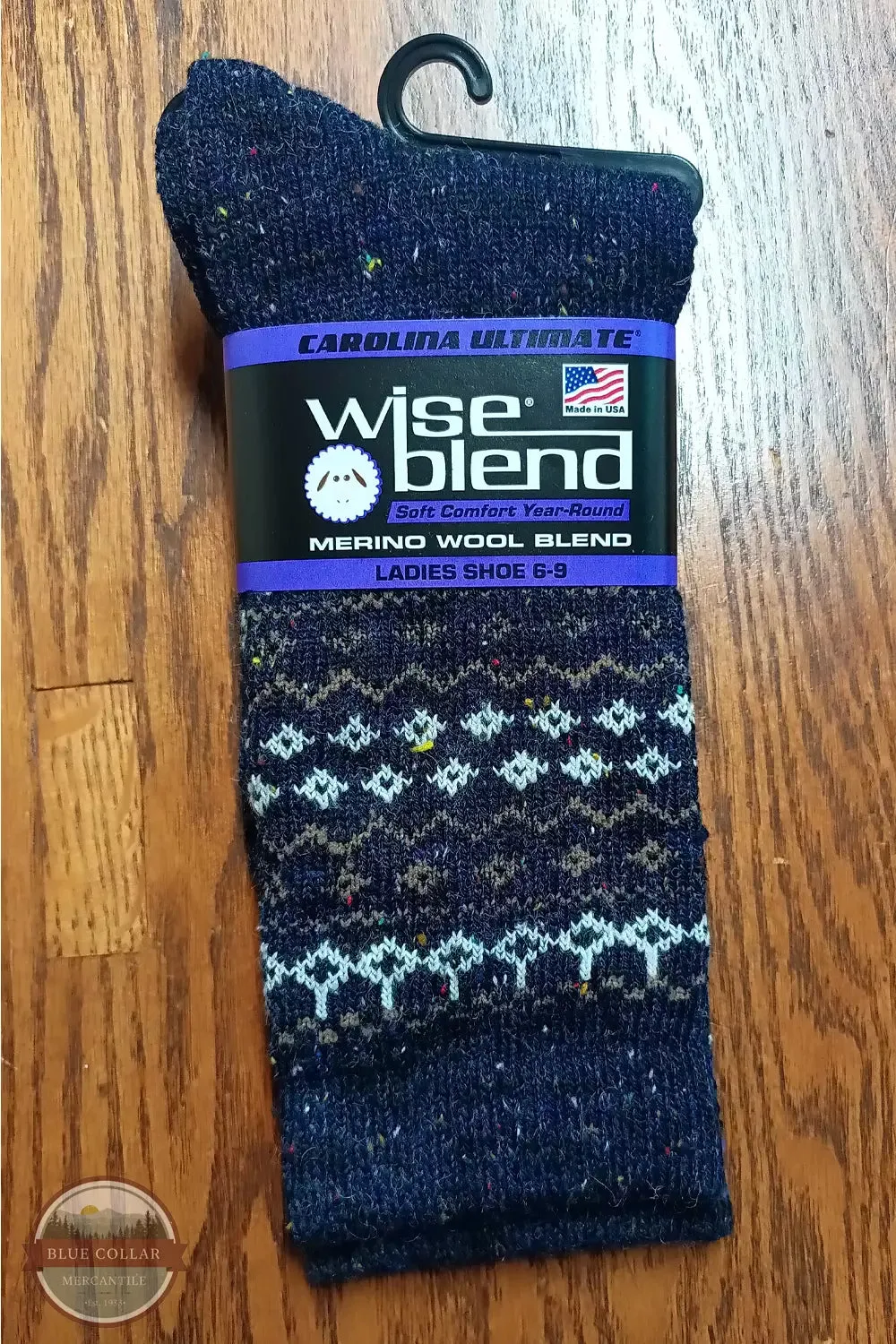 9879 Wise Blend Ladies Heavyweight Retro Crew Socks