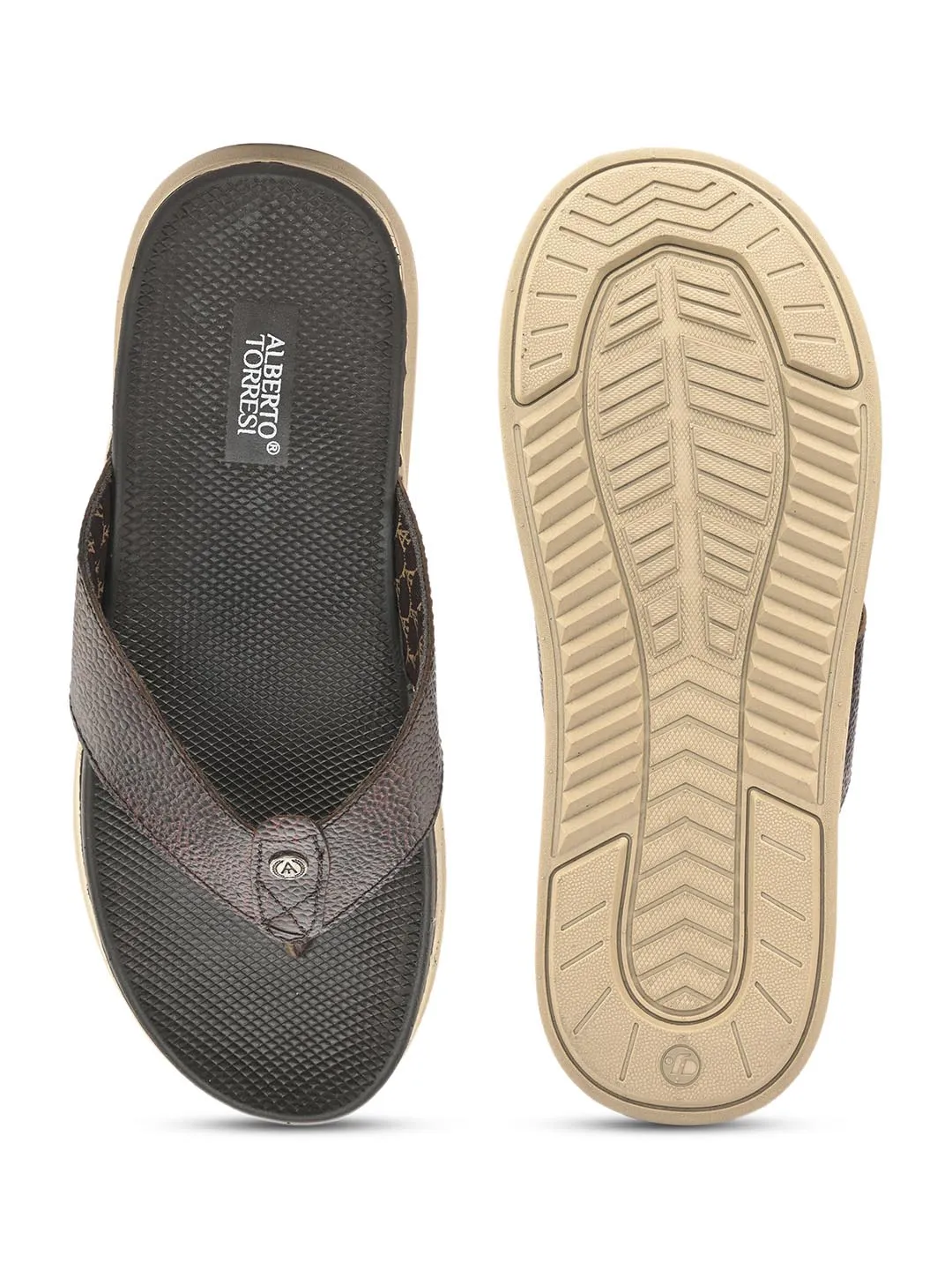 Alberto Torresi African Leather Thongs For Men With Extra Padded Flexible Footbeds Daily wear