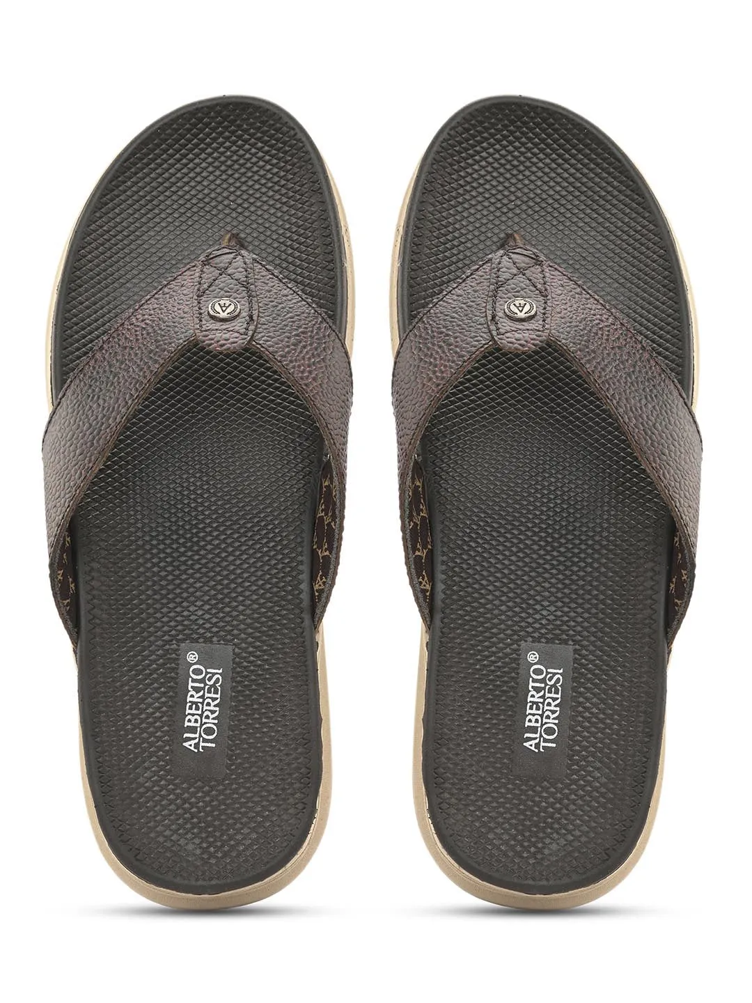 Alberto Torresi African Leather Thongs For Men With Extra Padded Flexible Footbeds Daily wear