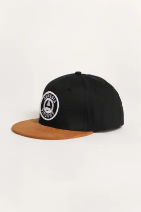 Amnesia Mens Patch Logo Flat Brim Hat