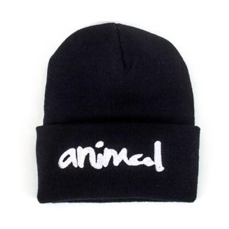 Animal Script Beanie - Black