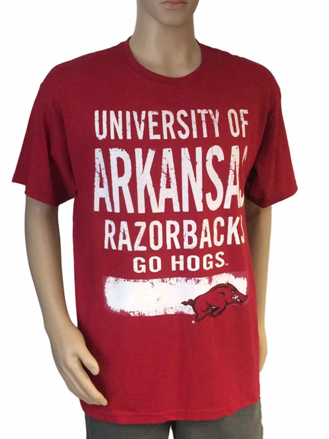 Arkansas Razorbacks Blue 84 Red White "Go Hogs" 100% Cotton T-Shirt