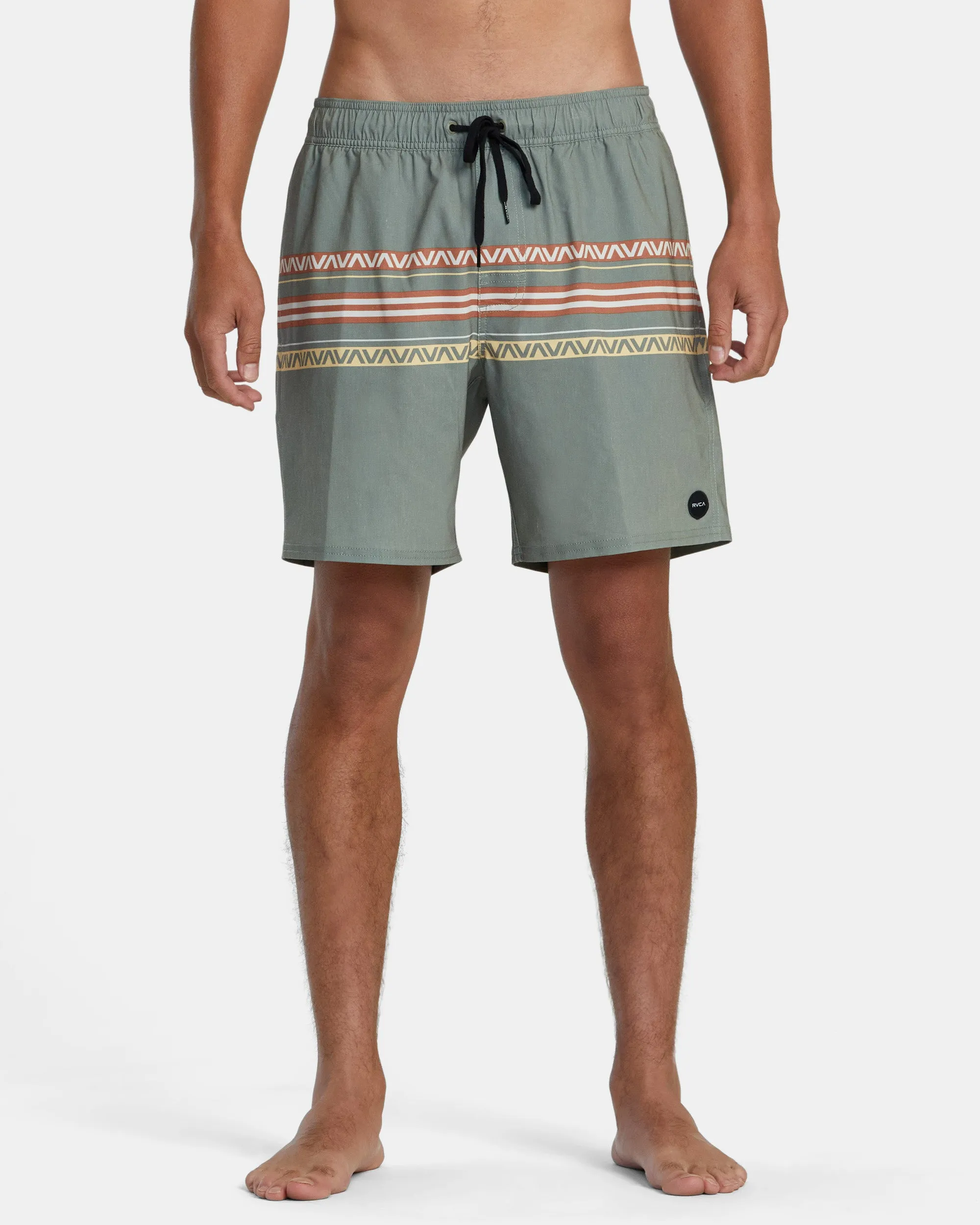 Atlas Elastic Waist Boardshorts 17" - Aloe