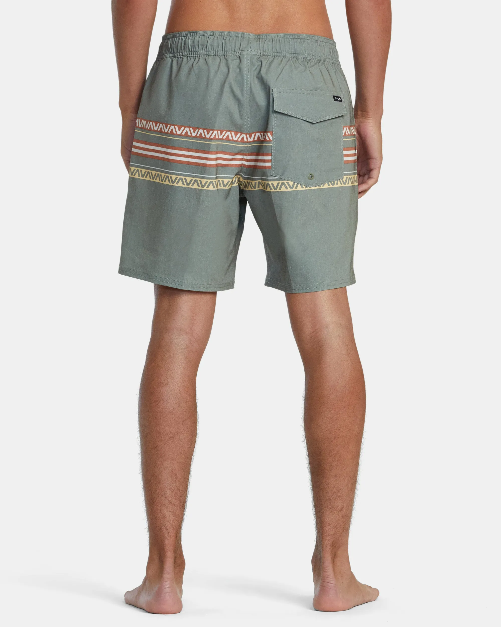 Atlas Elastic Waist Boardshorts 17" - Aloe