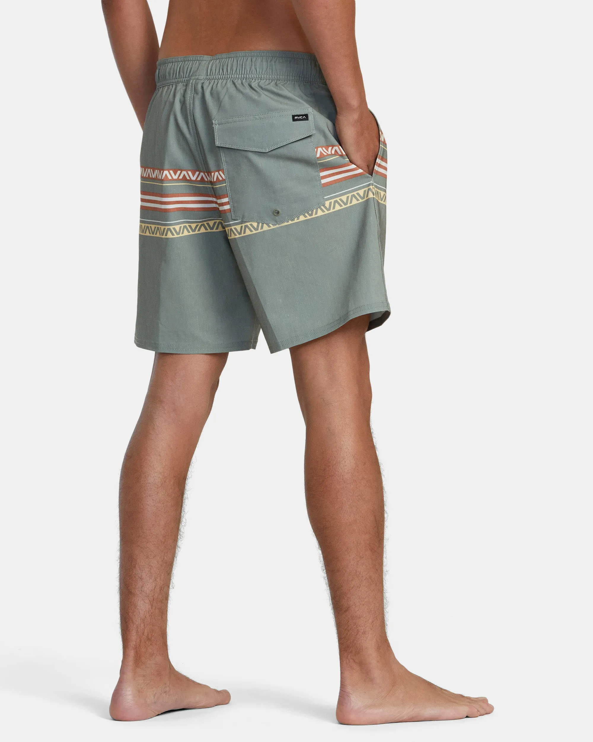 Atlas Elastic Waist Boardshorts 17" - Aloe