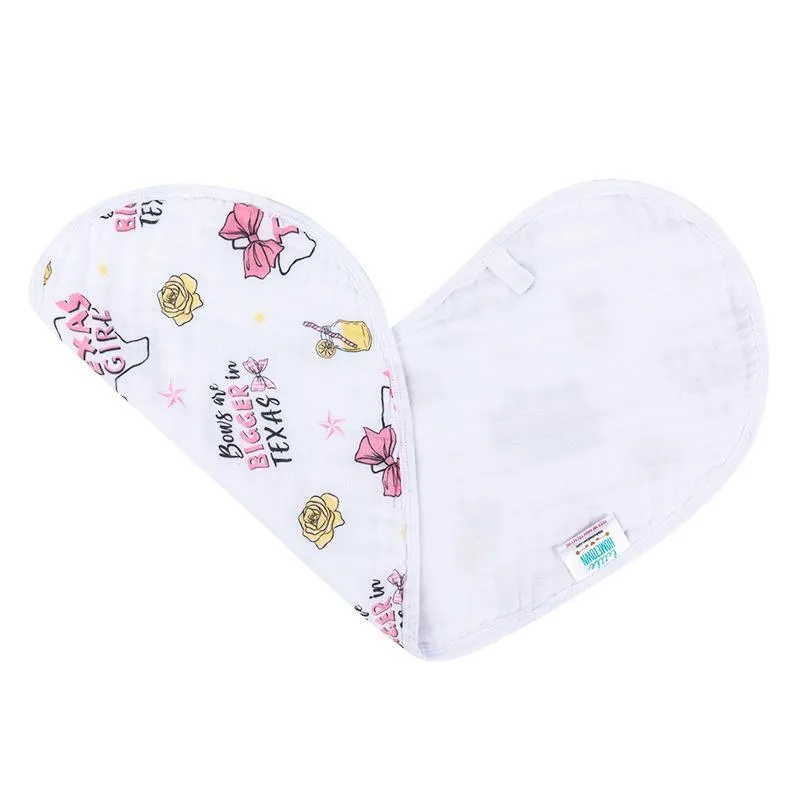 Baby Burp Cloth & Bib Combo: Texas Girl