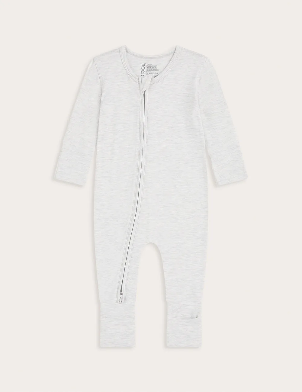 Baby Long Sleeve Romper - Heather Grey