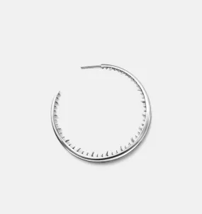 Bali large hoops | Sterling Silver - White Rhodium