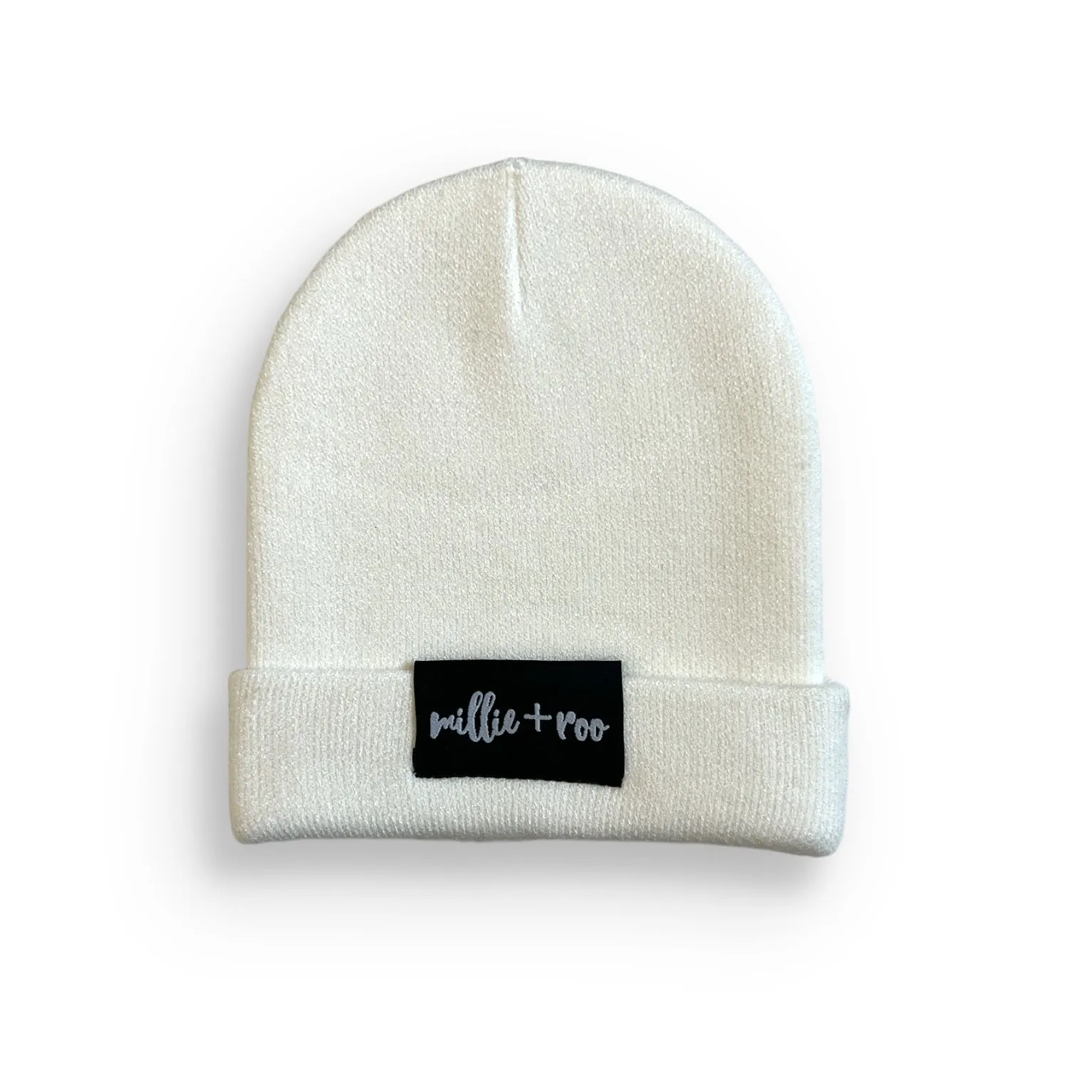 BAMBOO CUFF BEANIE- White