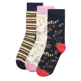 Barbour Sock Gift Set Woodland Multi