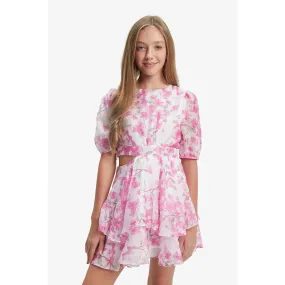 Bardot Junior - Lucia Blooms Mini Dress - Pink Bloom