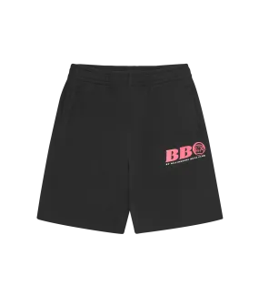 BB ASTRO SWEATSHORTS - BLACK/PINK LOGO