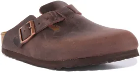 Birkenstock Boston NL In Dark Brown | Narrow Fit