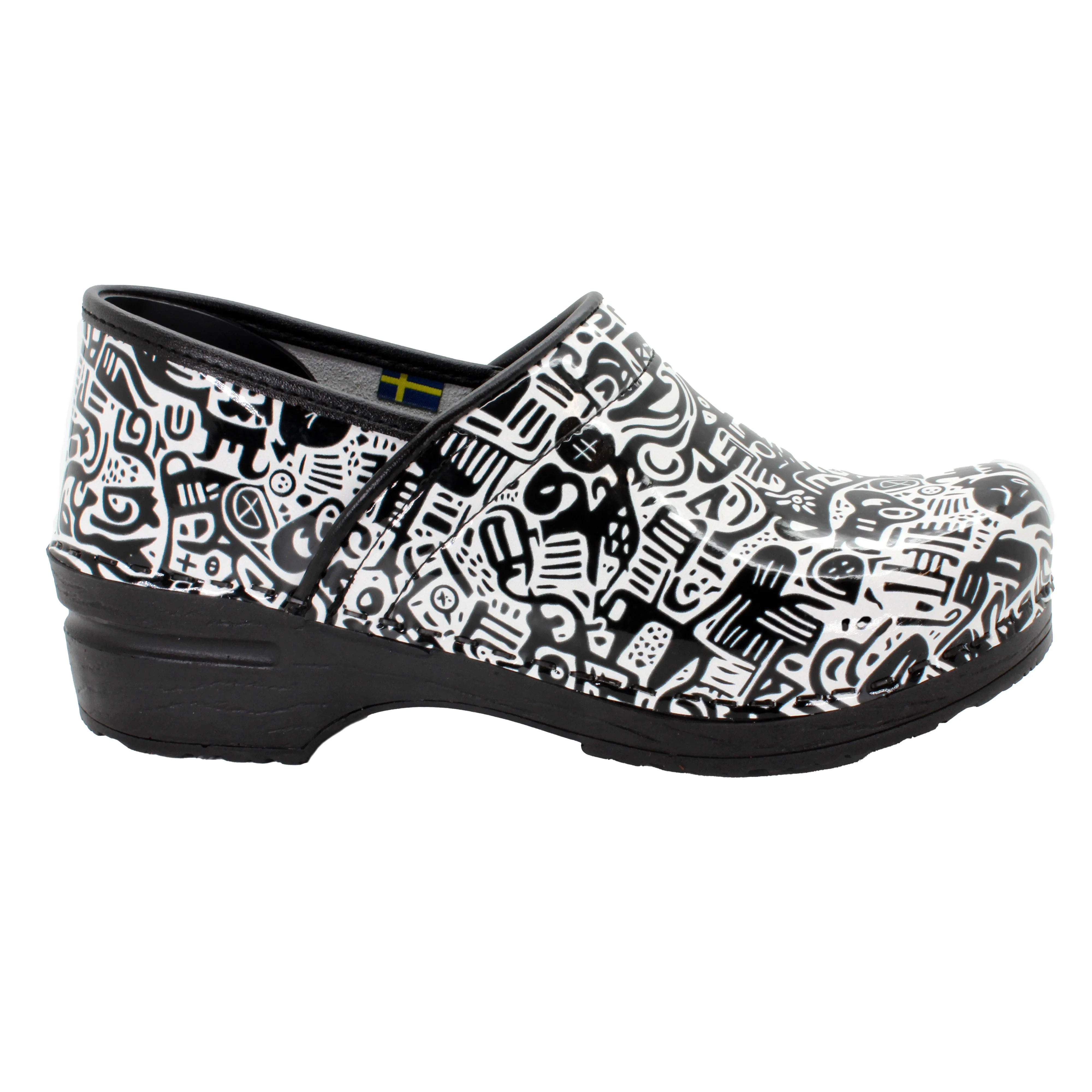 BJORK PROFESSIONAL Juni Printed Leather Clogs