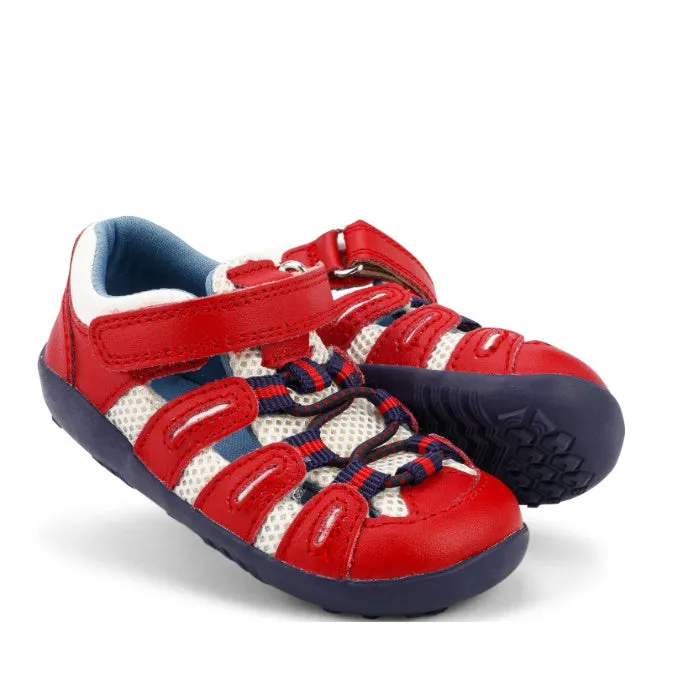 Bobux Step Up Summit Red Navy Sandal 731607 NOT RETURNABLE