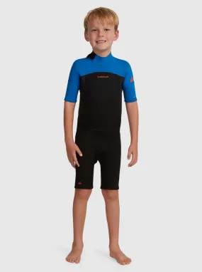 Boys 2-7 2/2mm Prologue Short Sleeve Spring Suit - Black/Squale Blue