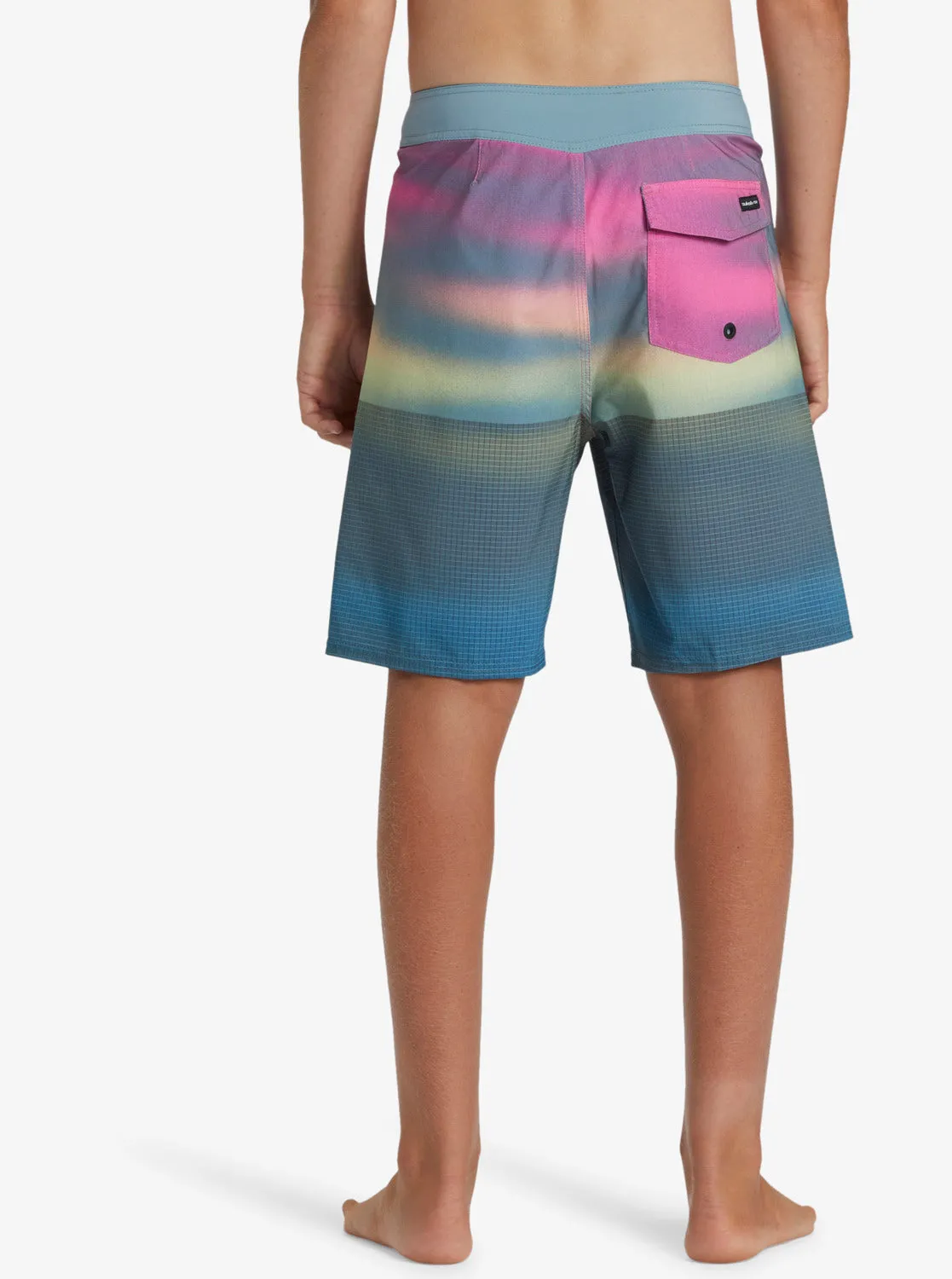 Boys 8-16 Highline Straight Leg 17" Boardshorts - Prism Pink