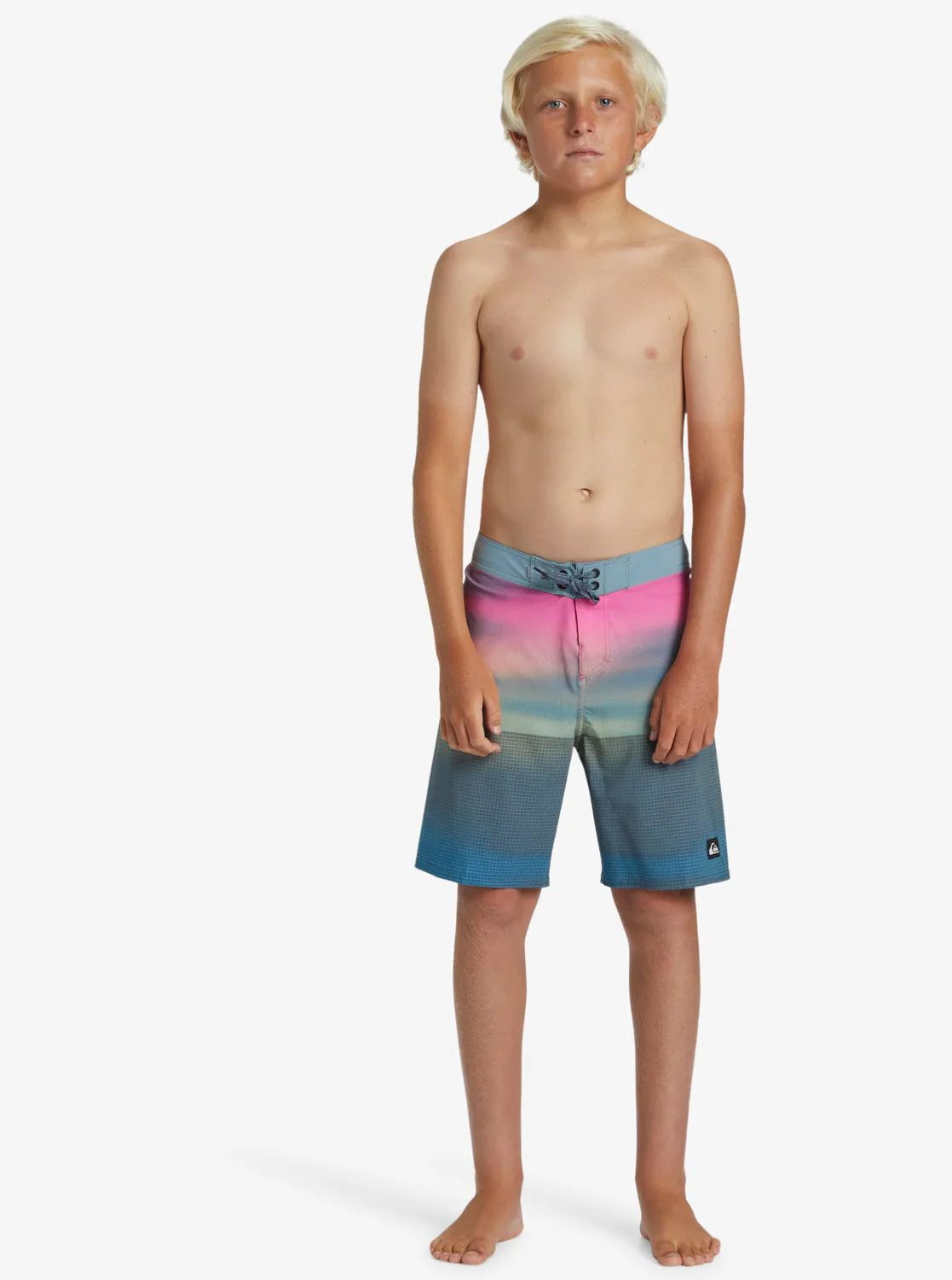 Boys 8-16 Highline Straight Leg 17" Boardshorts - Prism Pink