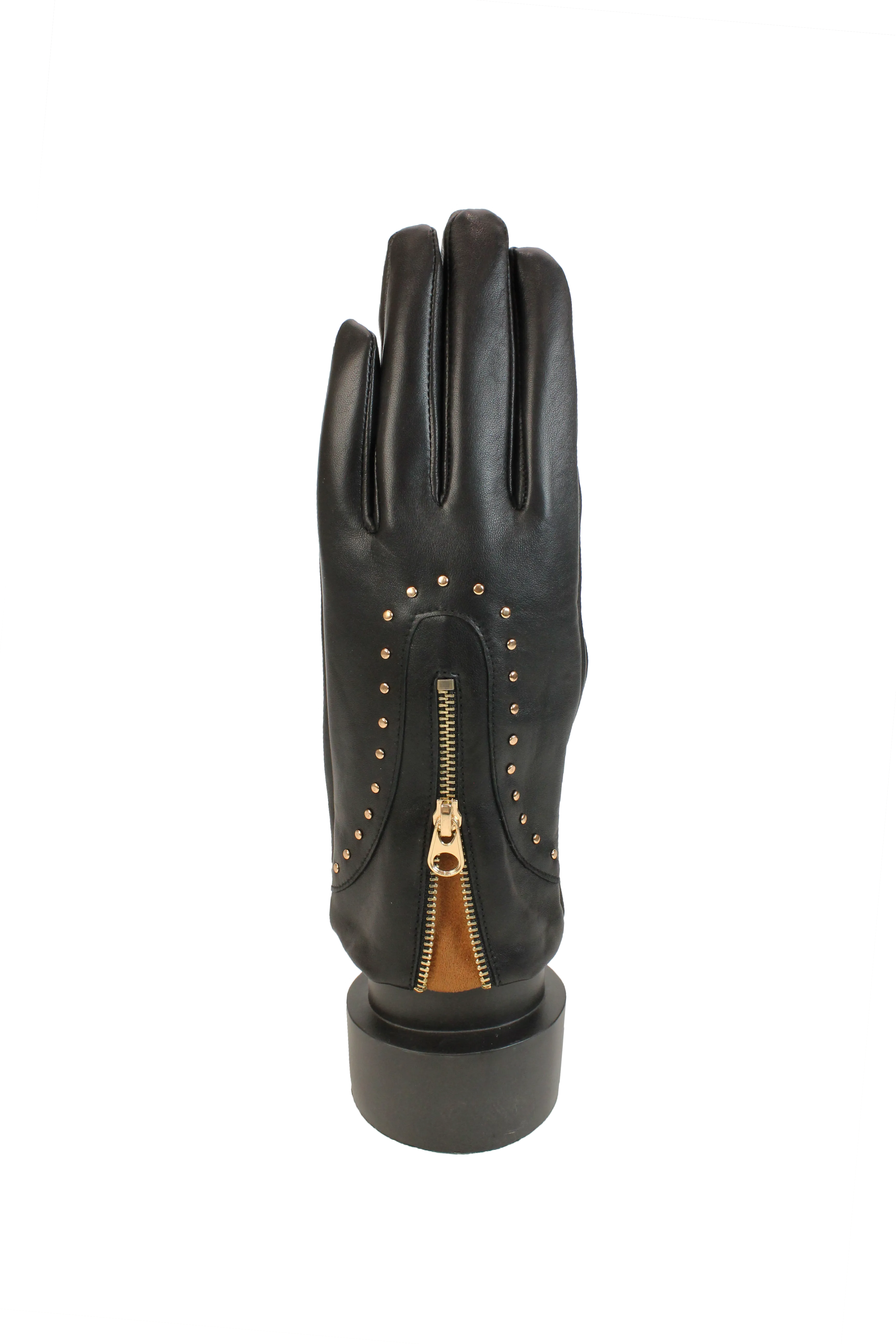 Brandwell 55M605 Black Zip Leather Glove