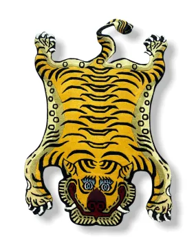 Brown Tibetan tiger rug (2.5x4.5 ft)