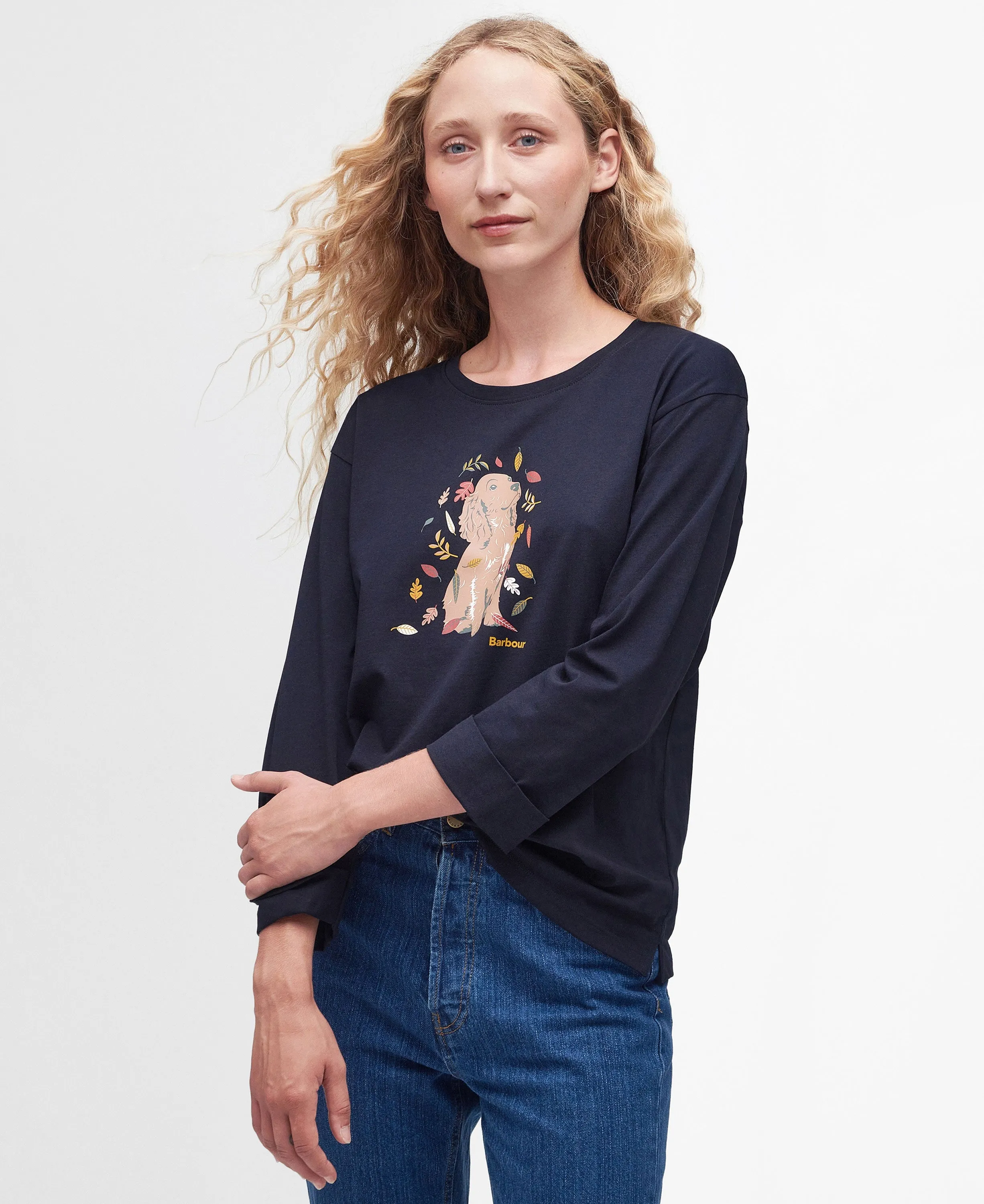 Burne Long Sleeve T-Shirt - Navy