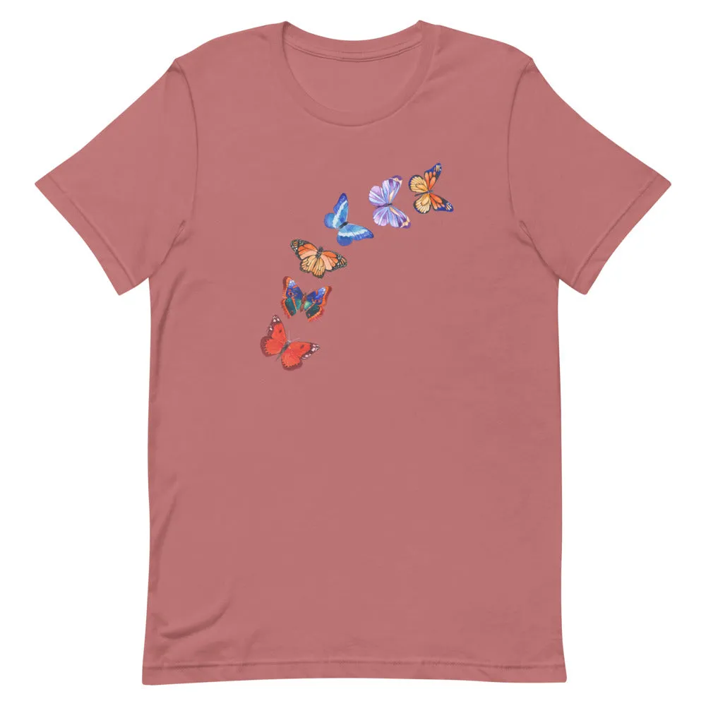 Butterflies in Flight T-Shirt - Dark Colors