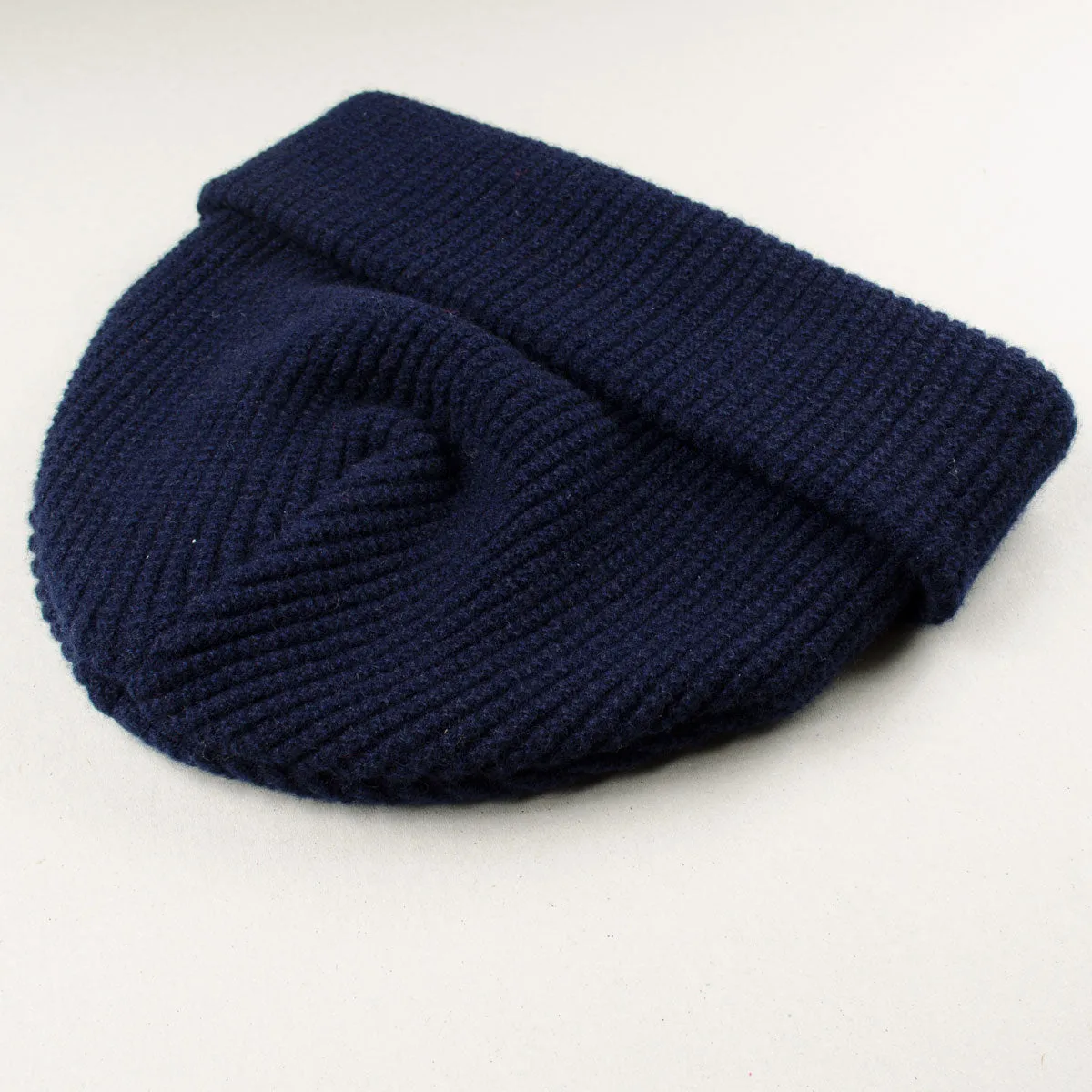 cableami - Waffle Beanie (30% Cashmere) - Navy