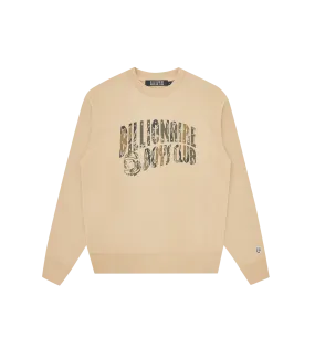 CAMO ARCH LOGO CREWNECK - SAND