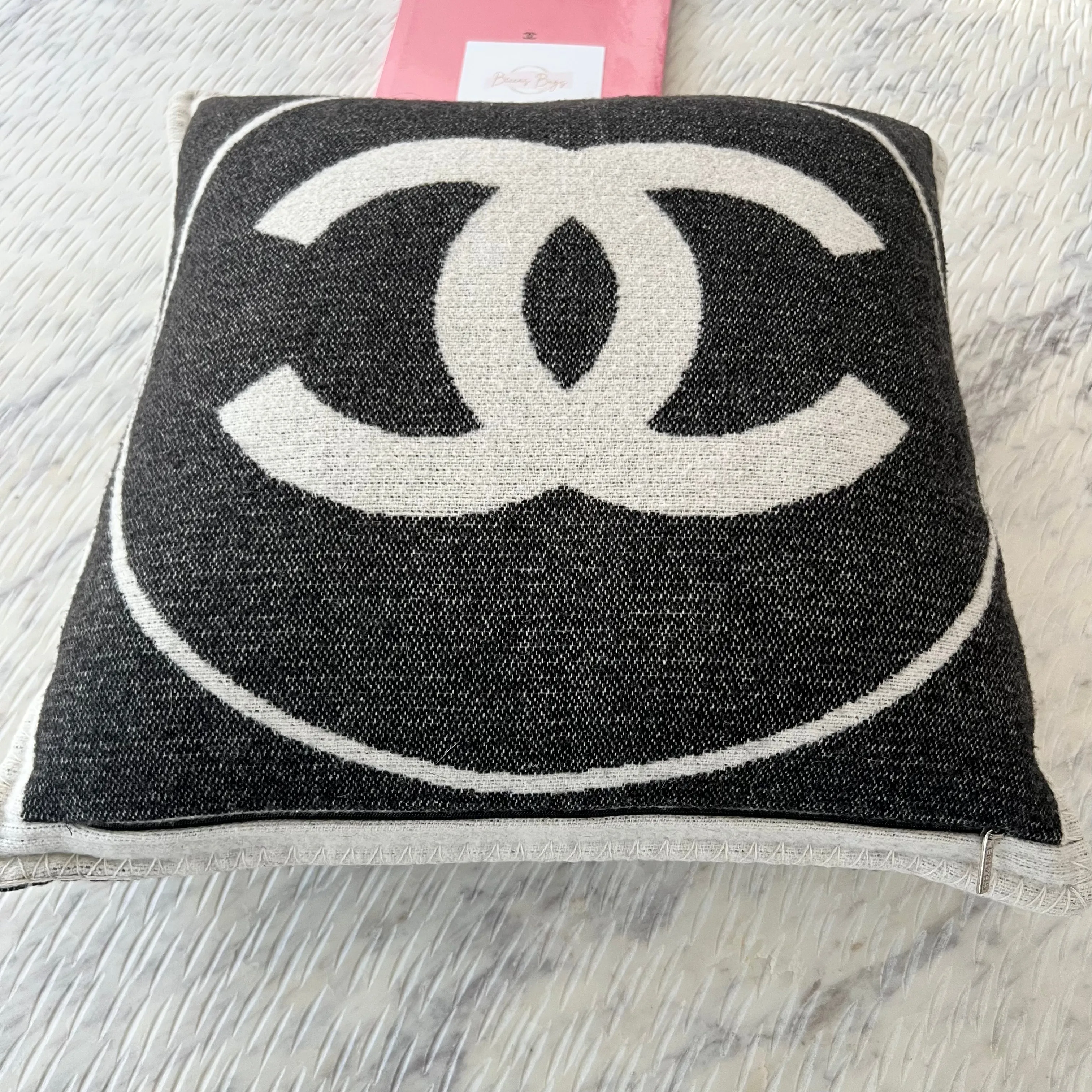 Chanel Merino Wool Cashmere CC Pillow