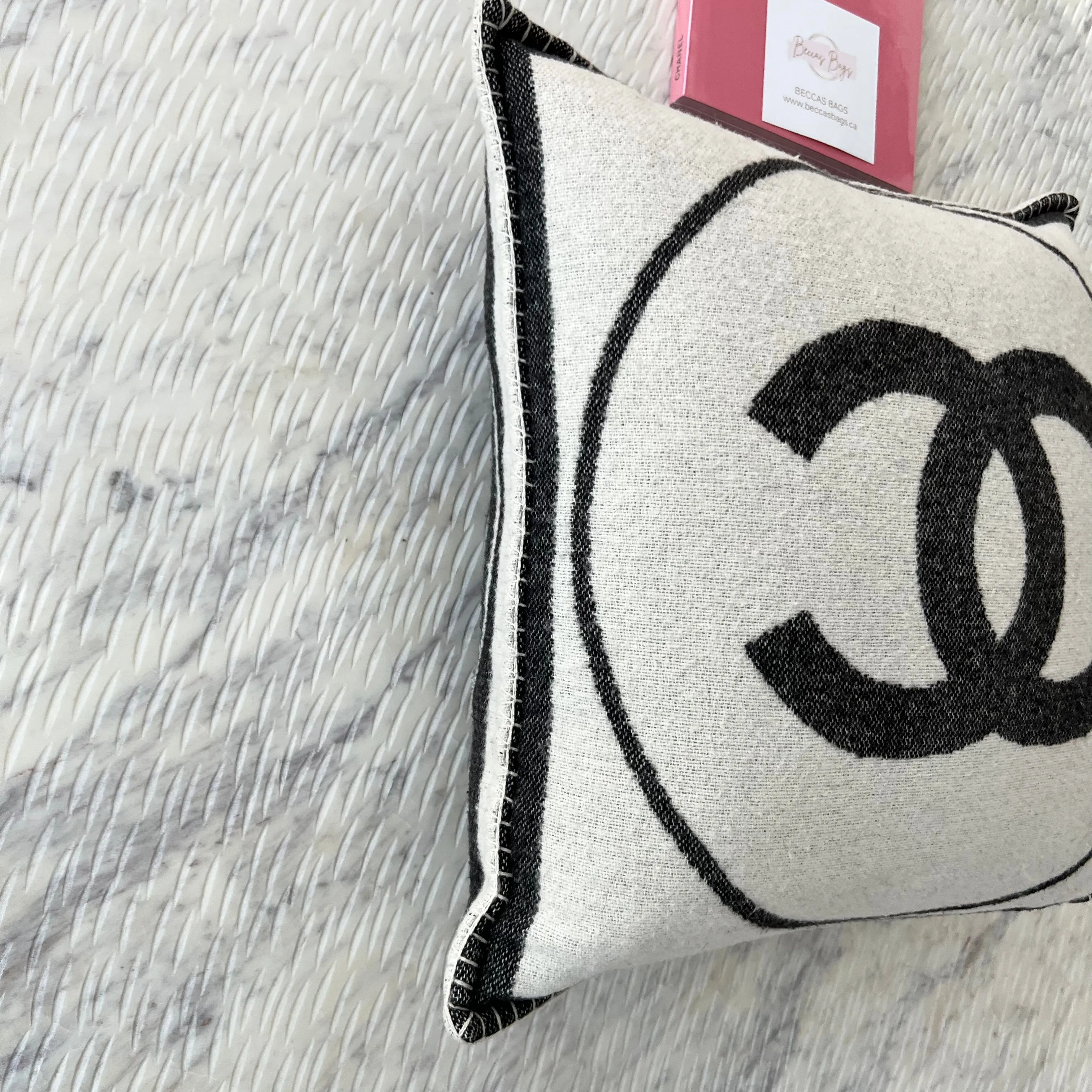 Chanel Merino Wool Cashmere CC Pillow