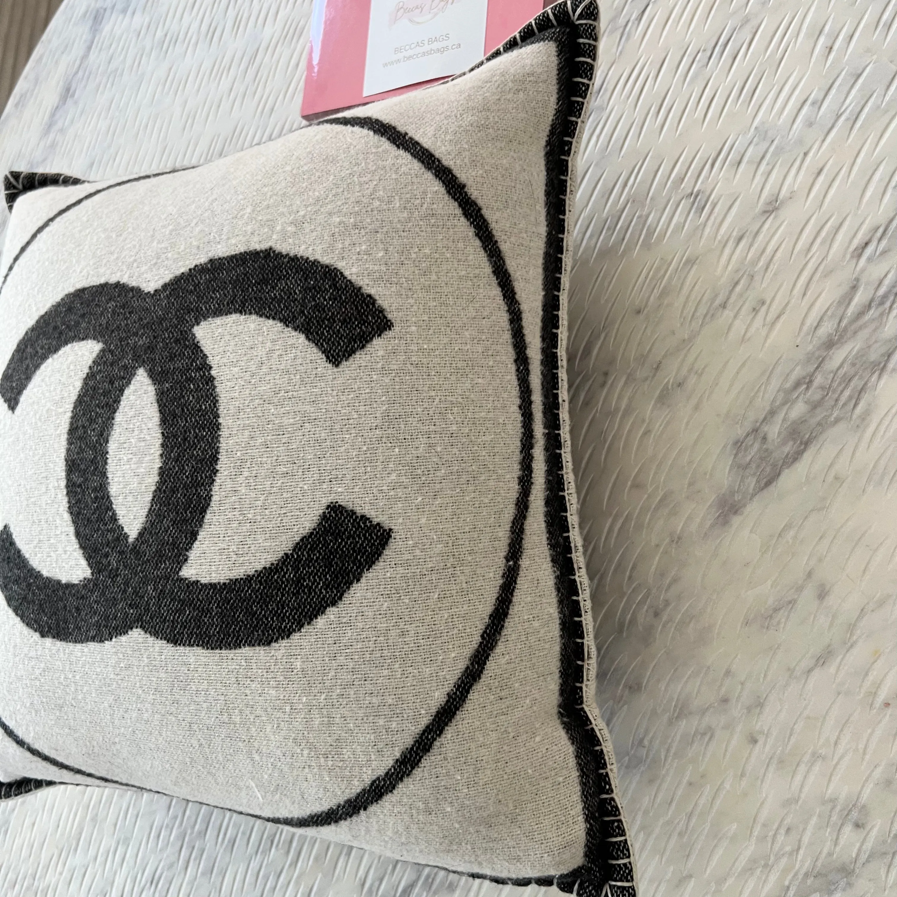 Chanel Merino Wool Cashmere CC Pillow