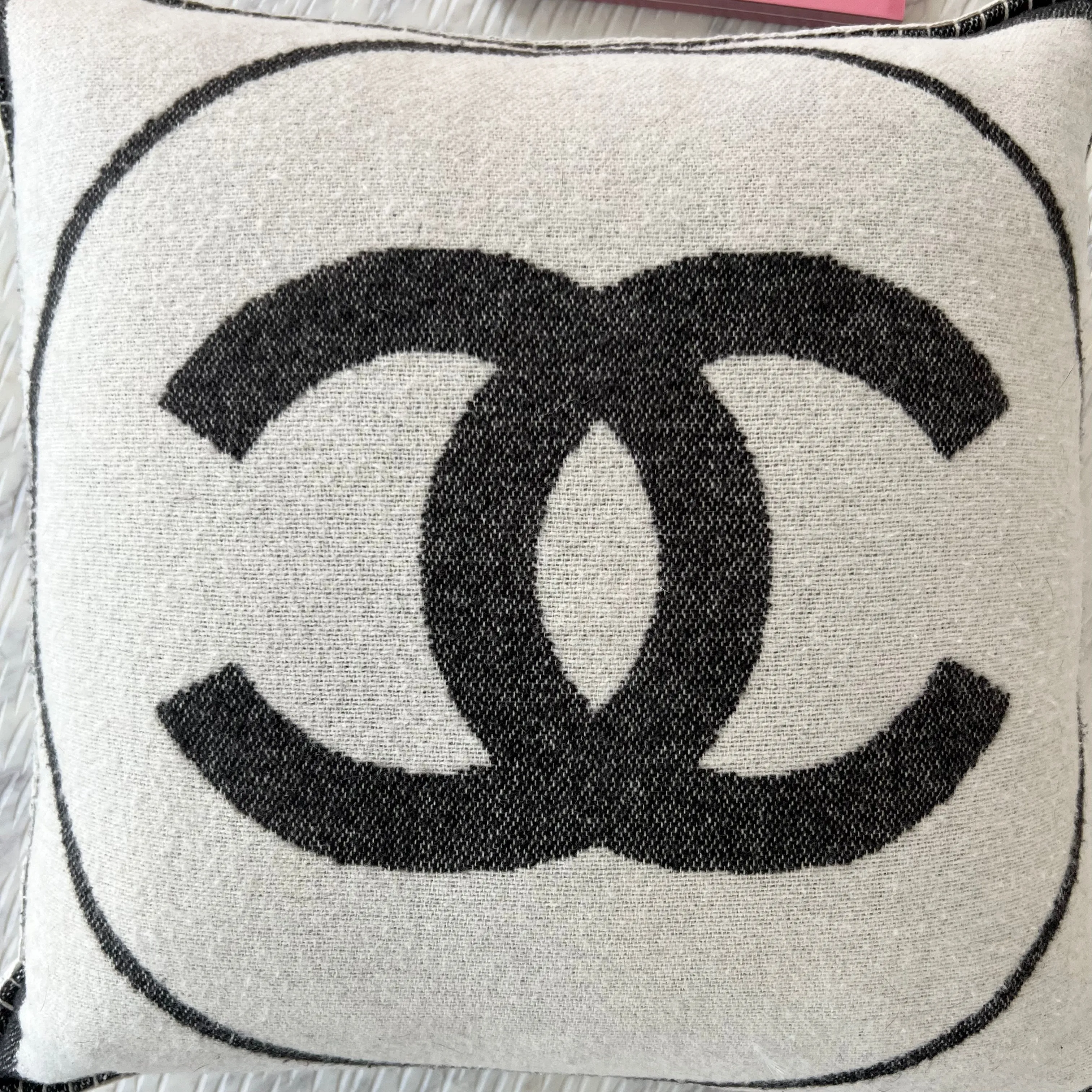 Chanel Merino Wool Cashmere CC Pillow