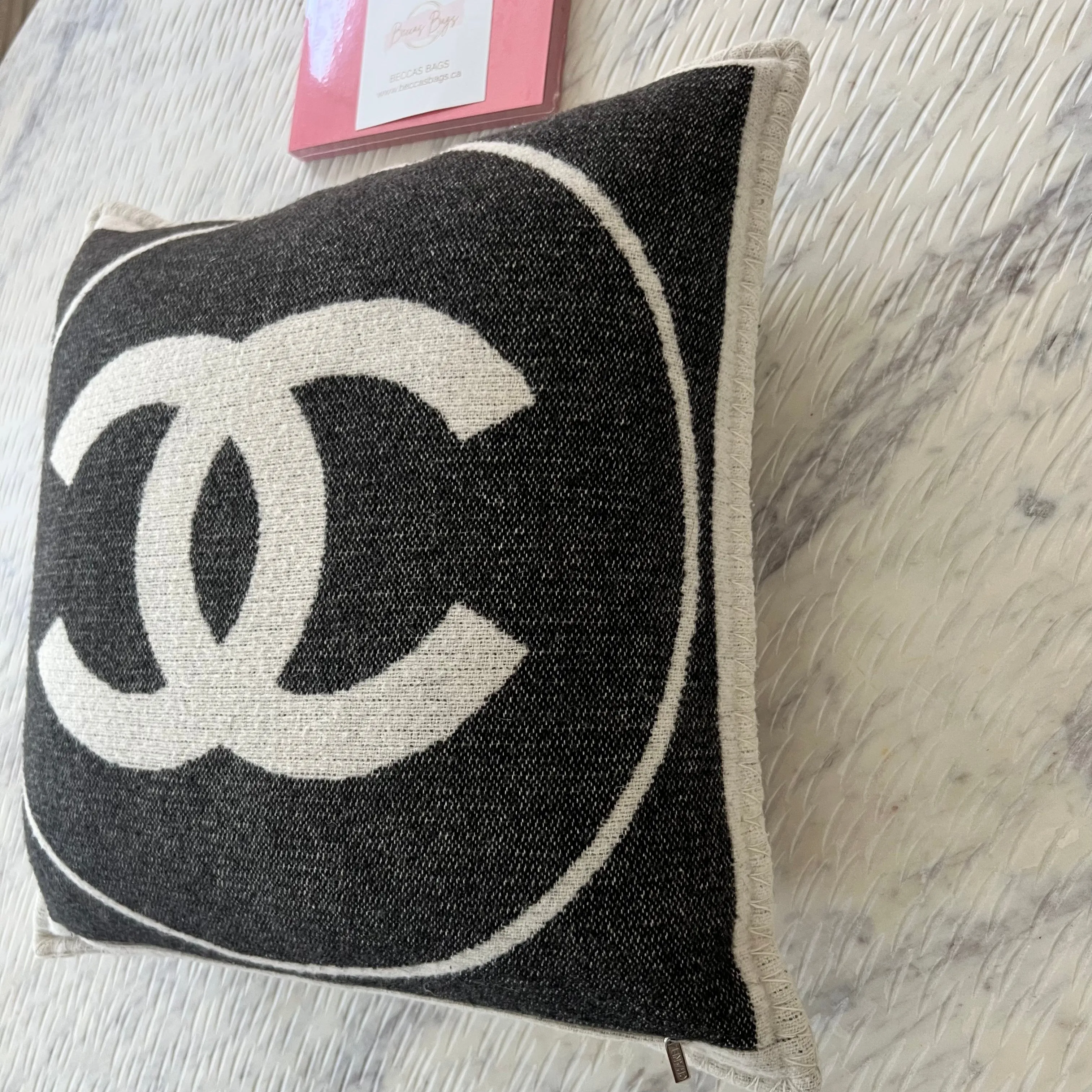 Chanel Merino Wool Cashmere CC Pillow