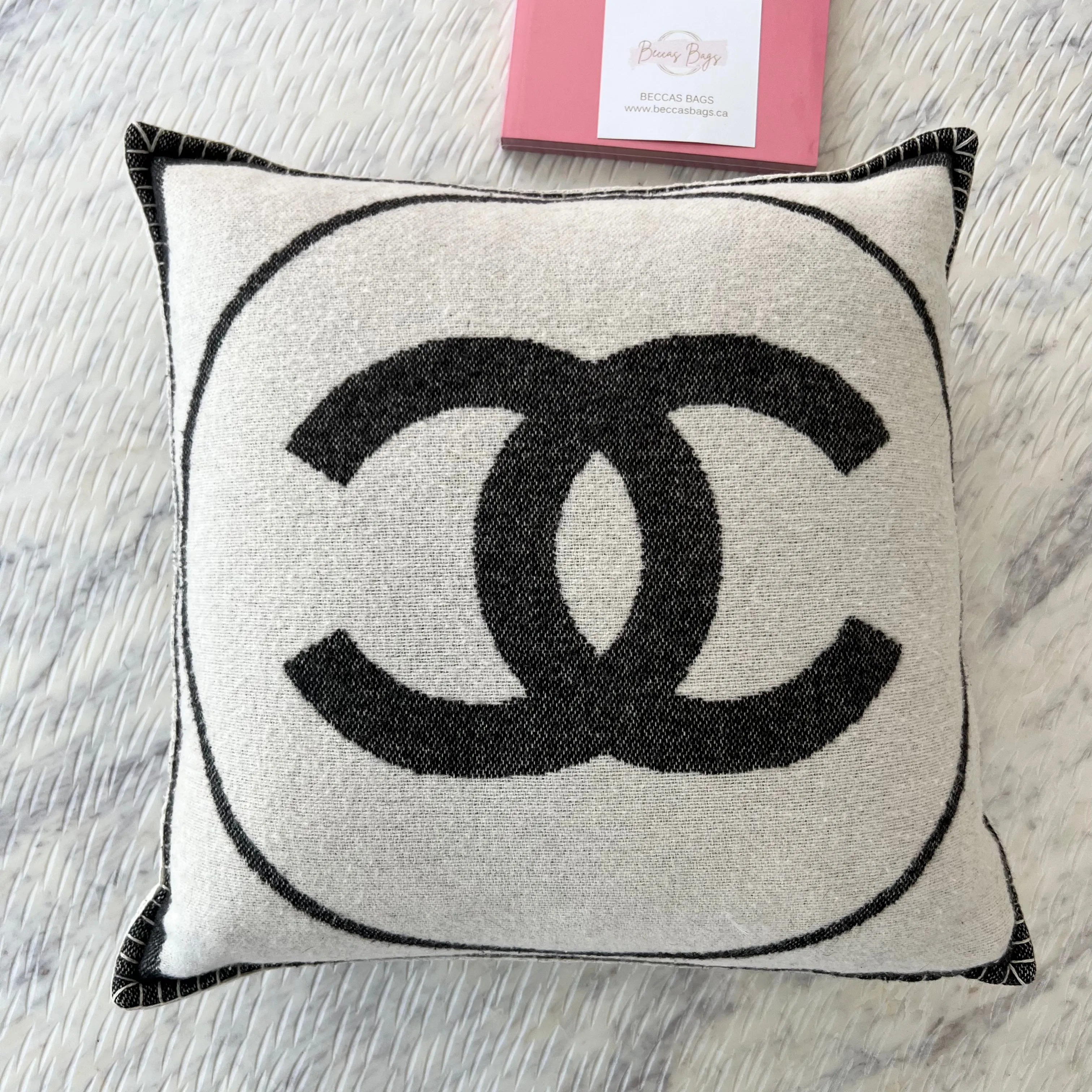 Chanel Merino Wool Cashmere CC Pillow