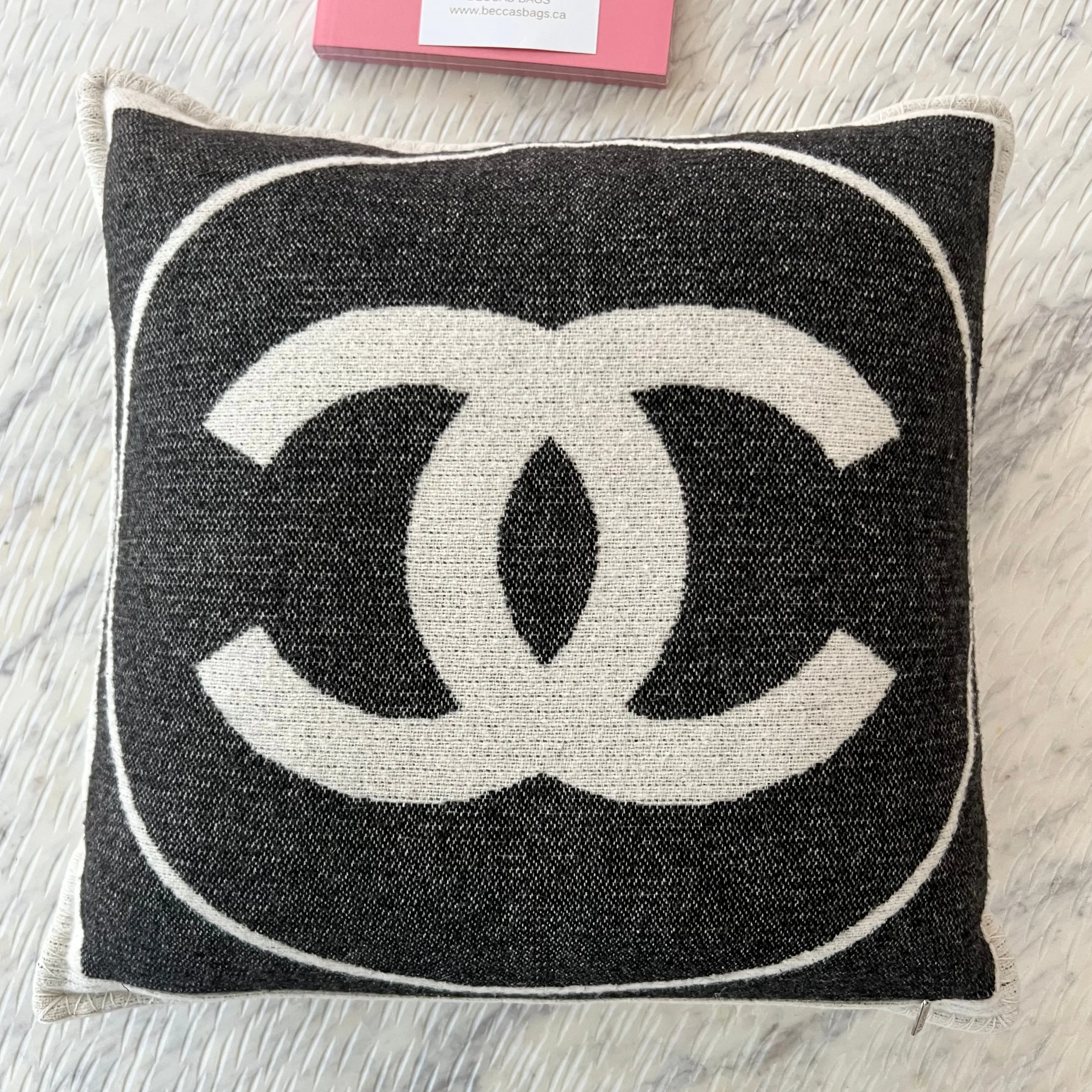 Chanel Merino Wool Cashmere CC Pillow