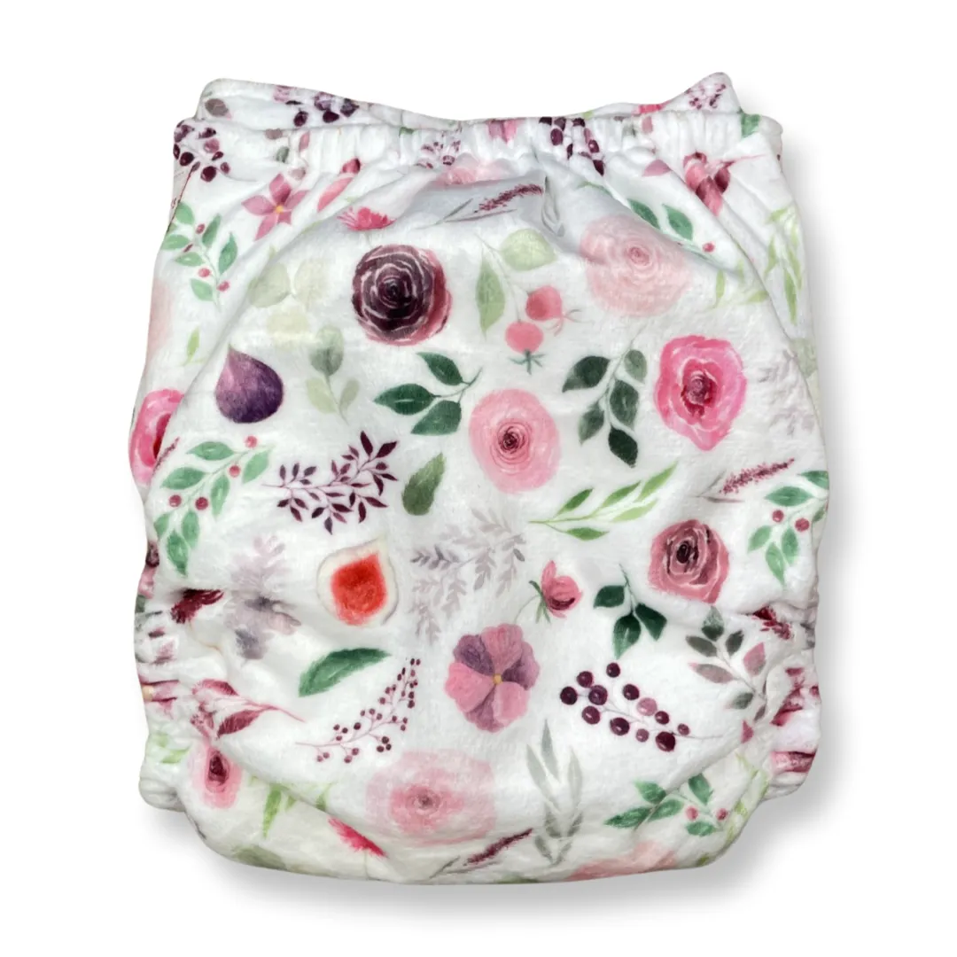 Cherrybottoms Pocket Nappy - Burgundy Fall Minky