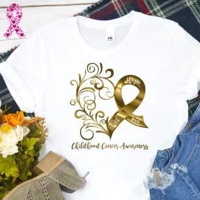 Childhood Cancer Awareness Adult T-Shirt - Several Colors Available