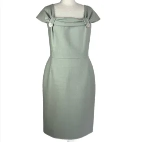 Christian Dior Mint Wool Midi Dress L