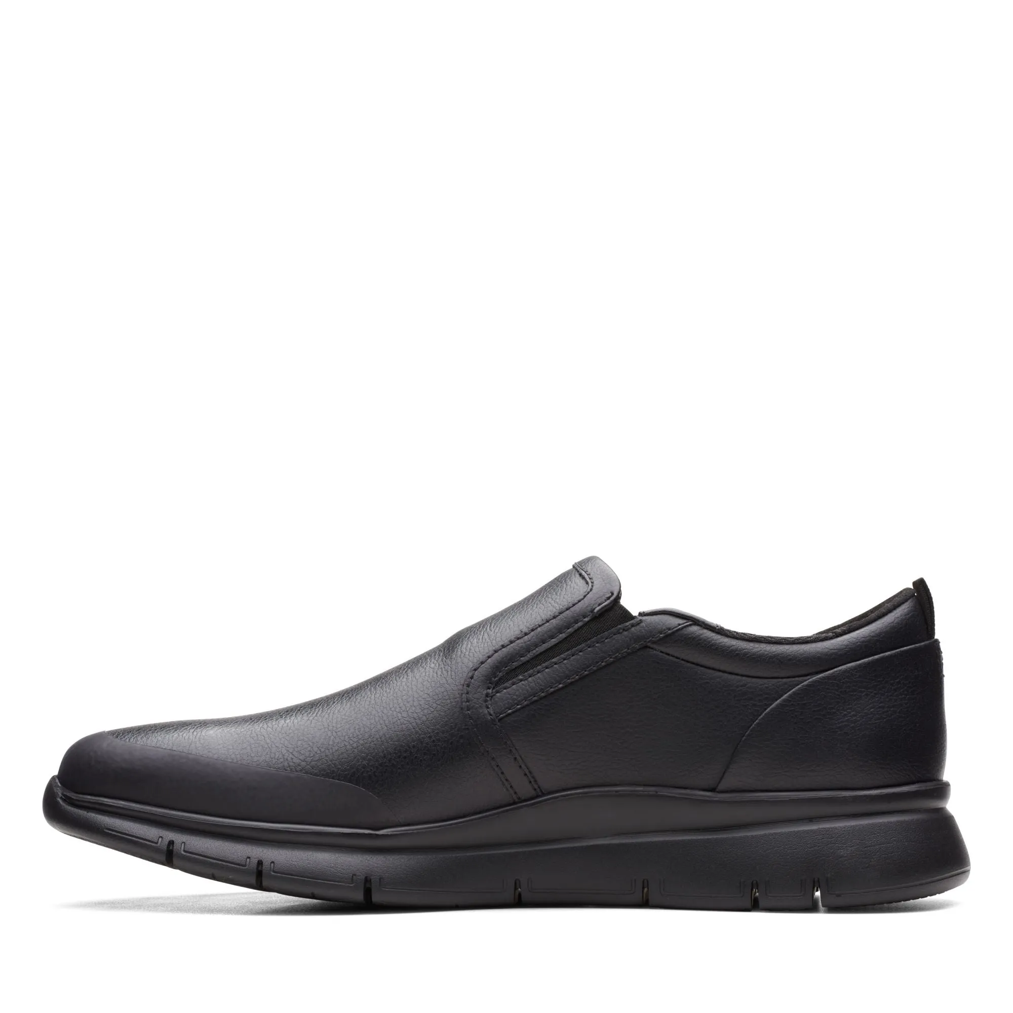 Clarks LT Slip Black Leather