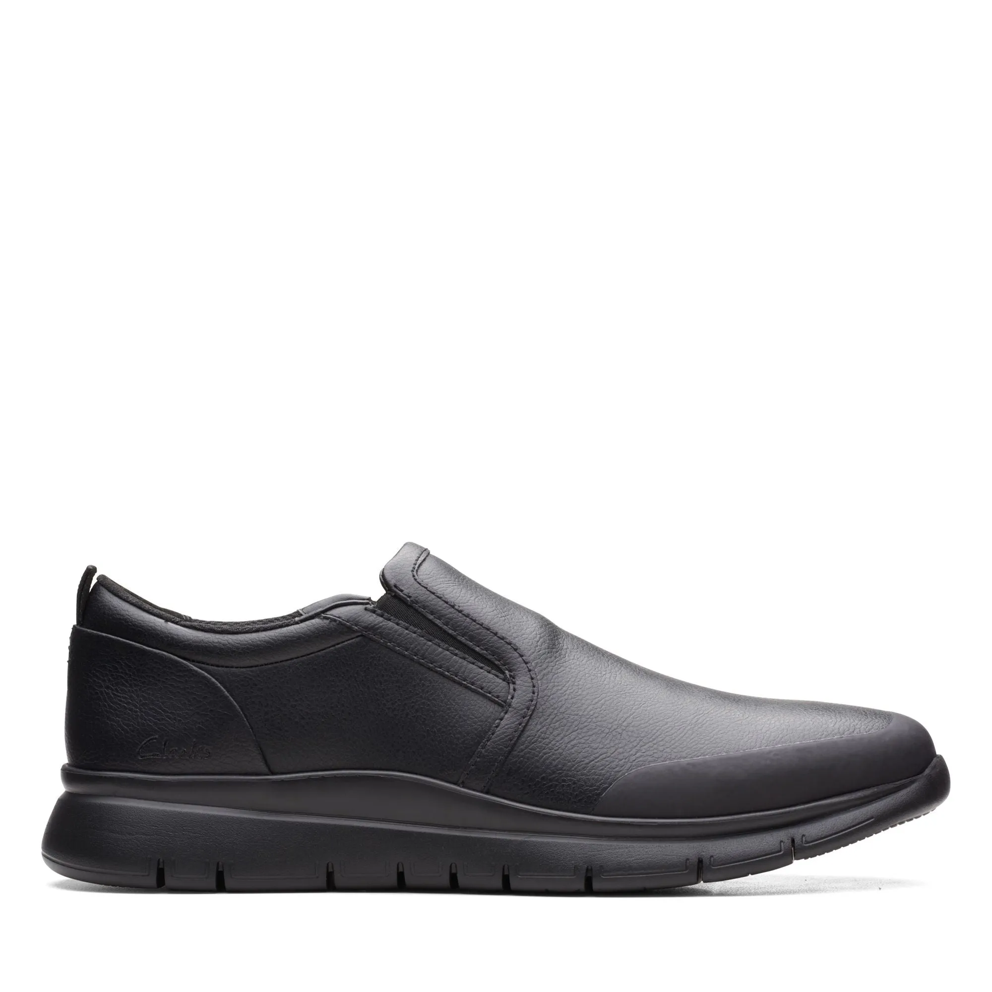 Clarks LT Slip Black Leather