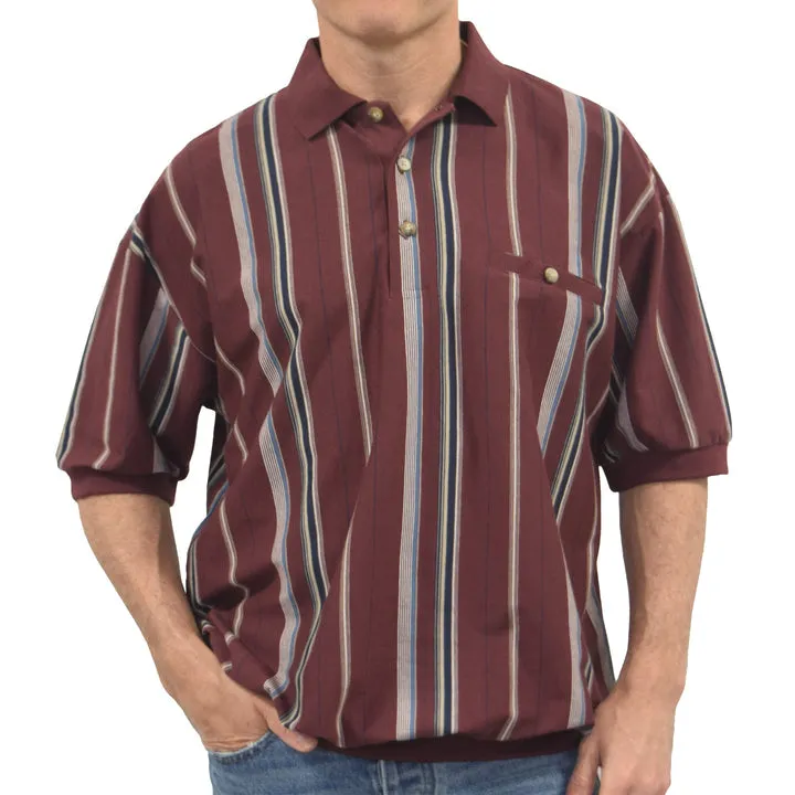 Classics by Palmland  Big and Tall Short Sleeve Polo Shirt 6090-V1 Burgundy