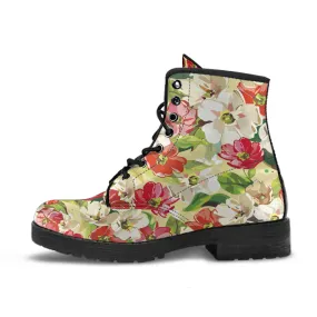 Colorful Flowers - Vegan Leather Boots