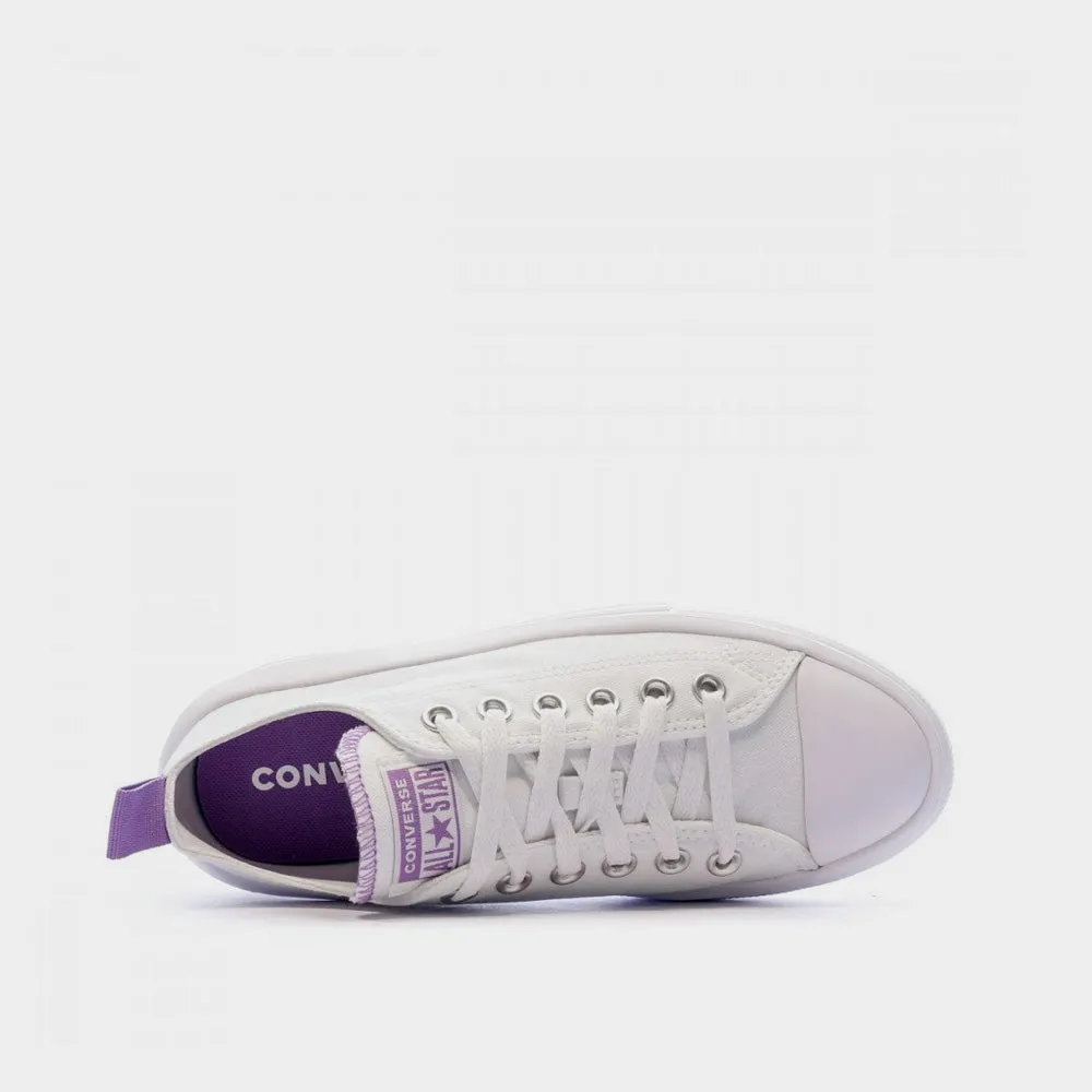 Converse Girls Chuck Taylor All Star Move Color Pop Platform Sneaker White/Purple _ 180433 _ White